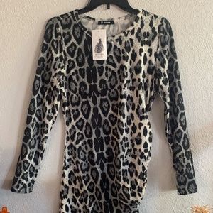 🐆BTFBM NWT sexy form fitting leopard stretchy dress